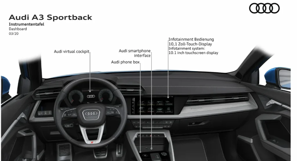Audi A3 का इंटीरियर
