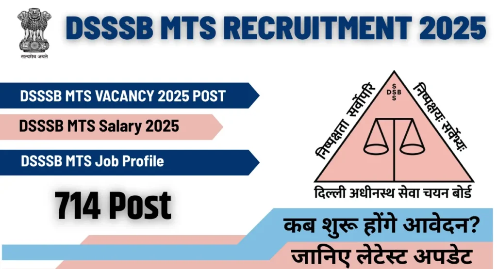 DSSSB MTS Recruitment 2025