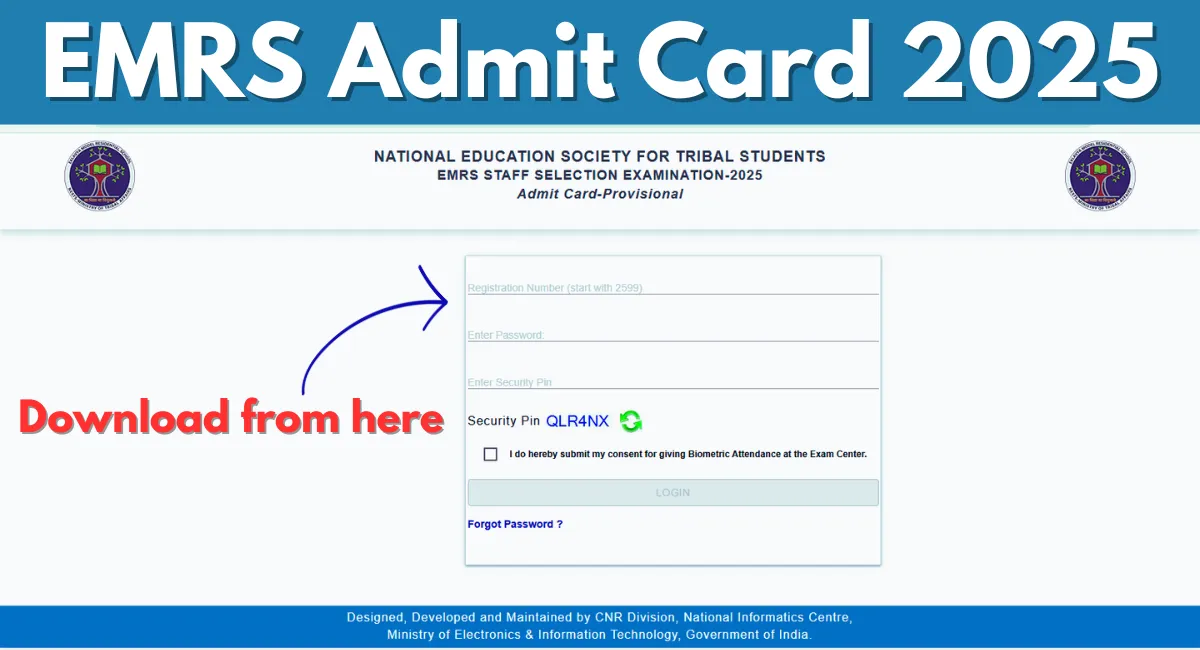 EMRS Admit Card 2025