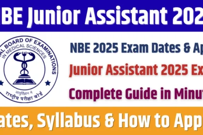 NBE Junior Assistant 2025