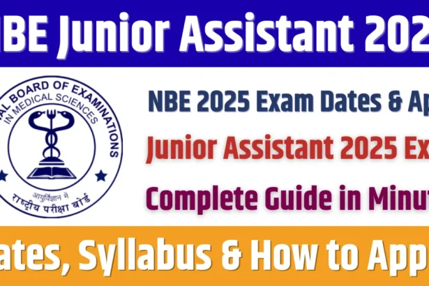 NBE Junior Assistant 2025