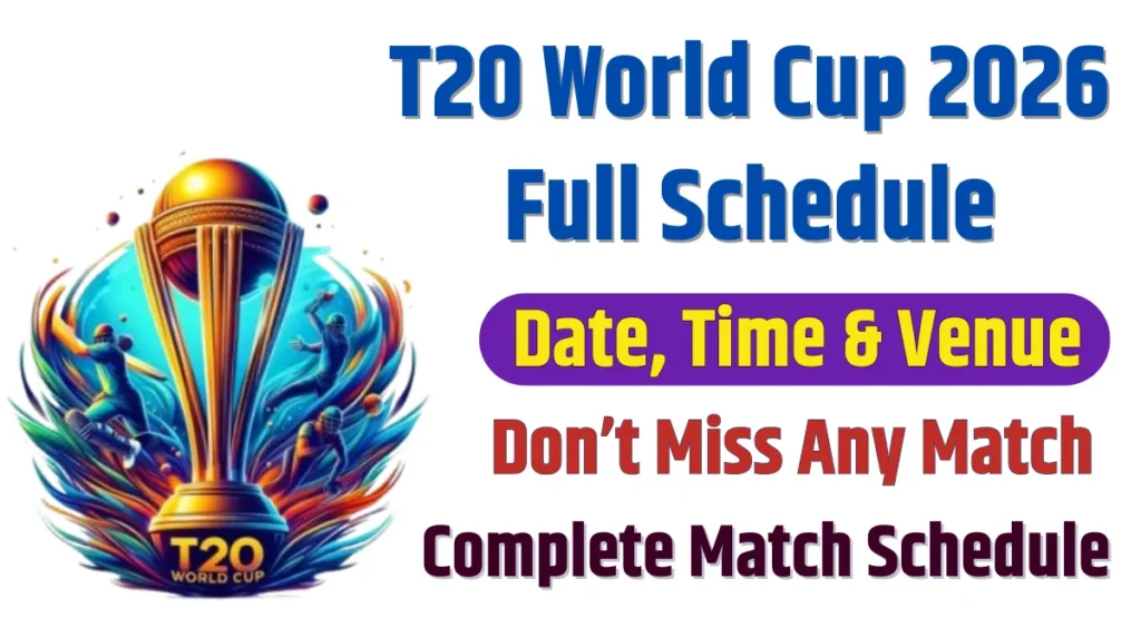 T20 World Cup 2026 Schedule