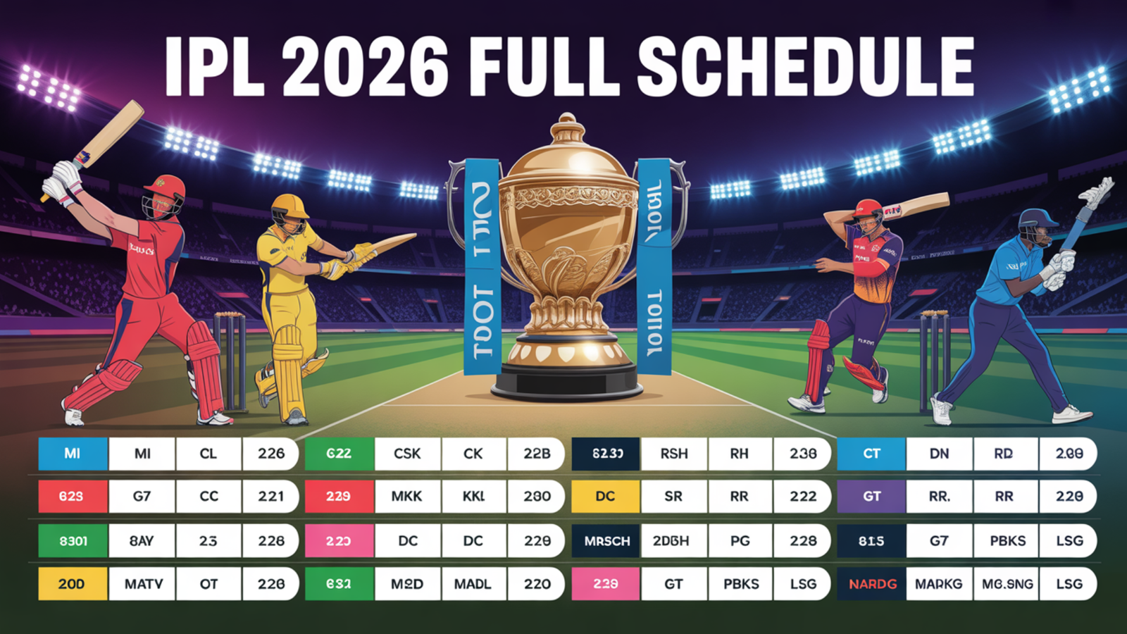 IPL 2026 Schedule Total Match